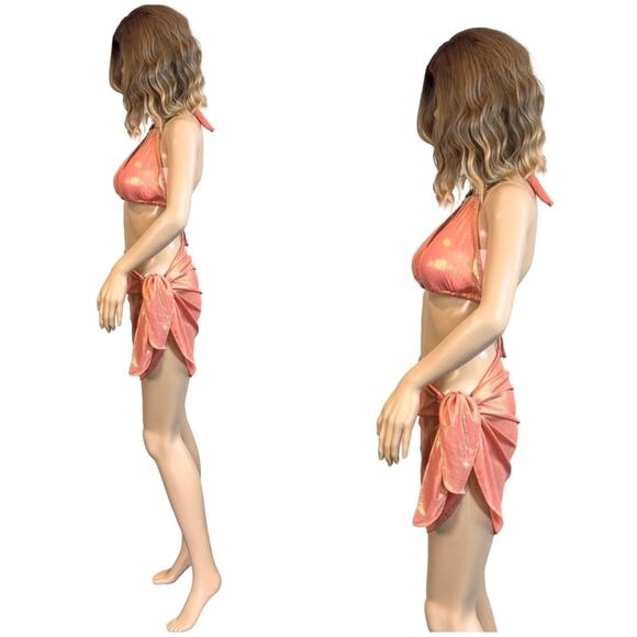 Moda Minx Shimmering Lights Short Sarong $59 - Picture 5 of 12